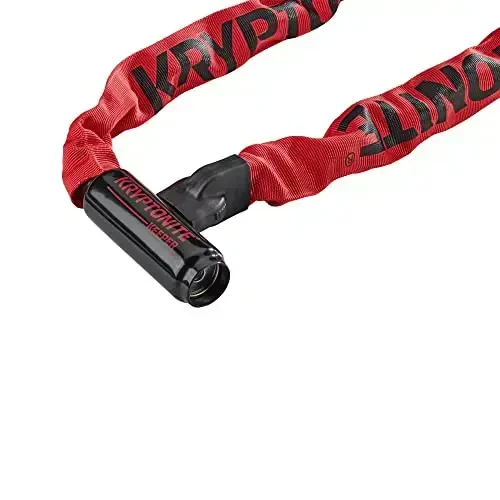 Kryptonite Keeper 785 Bike Chain Lock, 2.8 Feet Long Heavy Duty Anti-Theft Bicycle Chain Lock with Keys for Bike, Motorcycle, Scooter, Bicycle, Door, Gate, Fence,Red, 33.5 Inch - KRYPTONITE (1)