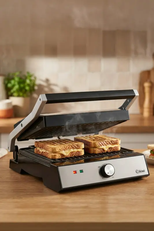 Ksm-2447 Inox Olinadigan Plitali Grily va Toaster Mashinasi, Zanglamaydigan Po'lat, Grily - 2