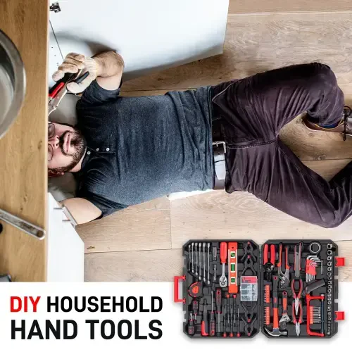 Ktaxon, 198 Piece Tool Set Red & Black Finish High Quality & Easy to Carry- - KTAXON (1)