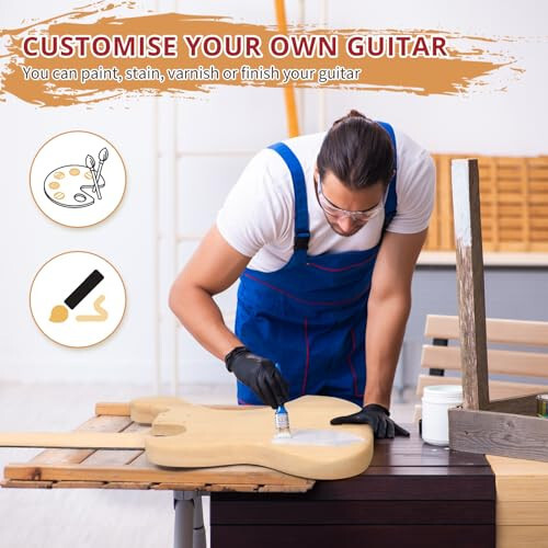 Ktaxon DIY Elektrik Gitar Seti, Maun Ağacından Gövde, Masif Ahşap Parmak Tahtası ve Akçaağaç Sapı ile 46 İnçlik DIY Bas Gitar Seti, Kolay Kurulum ve Gitarınızı Yapmak için Gereken Tüm Aksesuarlar (Kjazz) - 2