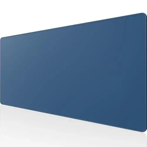 KTRIO Large Gaming Mouse Pad with Stitched Edges, Extended Mousepad with Superior Micro-Weave Cloth, Non-Slip Base, Water Resist Keyboard Pad for Gamer, Office & Home, 31.5x15.7in, Navy Blue - 1