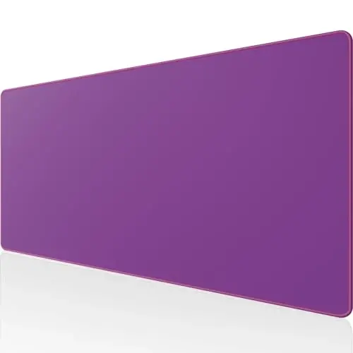 KTRIO Large Gaming Mouse Pad with Stitched Edges, Extended Mousepad with Superior Micro-Weave Cloth, Non-Slip Base, Water Resist Keyboard Pad for Gamer, Office & Home, 31.5x15.7in, Violet Purple - KTRIO