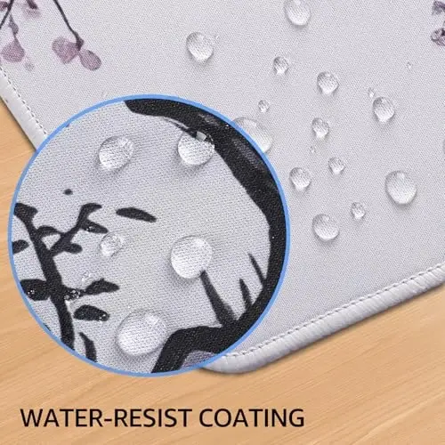 KTRIO Large Gaming Mouse Pad Desk Mat, Superior Micro-Weave Cloth, Non-Slip Rubber Base, Stitched Edges, Water-Resistant, for Gamer, Office & Home, 31.5 x 15.7 Inch, Zen Sakura - 5
