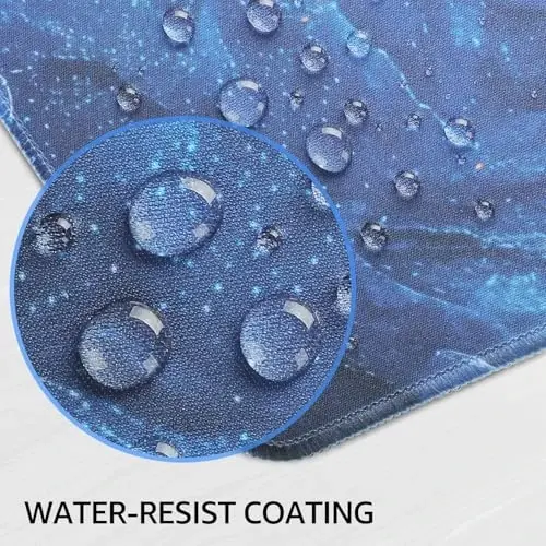 KTRIO Large Gaming Mouse Pad Desk Mat, Superior Micro-Weave Cloth, Non-Slip Rubber Base, Stitched Edges, Water-Resistant, for Gamer, Office & Home, 31.5 x 15.7 Inch，Blue Marble - 5