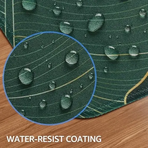 KTRIO Large Gaming Mouse Pad Desk Mat, Superior Micro-Weave Cloth, Non-Slip Rubber Base, Stitched Edges, Water-Resistant, for Gamer, Office & Home, 31.5 x 15.7 Inch，Golden Leaves - 5