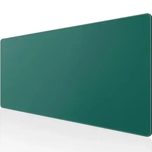 KTRIO Large Gaming Mouse Pad with Stitched Edges, Extended Mousepad with Superior Micro-Weave Cloth, Non-Slip Base, Water Resist Keyboard Pad for Gamer, Office & Home, 31.5x15.7in, Forest Green - KTRIO