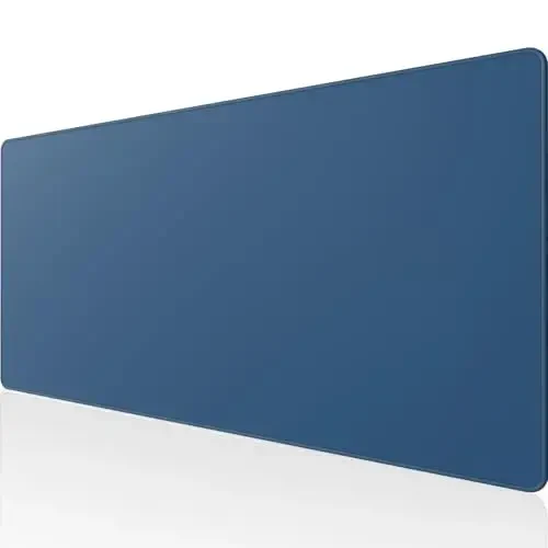 KTRIO Large Gaming Mouse Pad with Stitched Edges, Extended Mousepad with Superior Micro-Weave Cloth, Non-Slip Base, Water Resist Keyboard Pad for Gamer, Office & Home, 31.5x15.7in, Navy Blue - 1