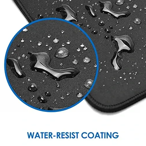 KTRIO Large Gaming Mouse Pad with Superior Micro-Weave Cloth, Extended Desk Mousepad with Stitched Edges, Non-Slip Base, Water Resist Keyboard Pad for Gamer, Office & Home, 31.5 x 11.8 in, Black - 5