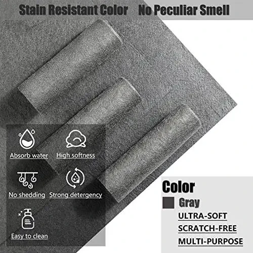 KTT Thickened Magic Cleaning Cloth, Reusable Microfiber Cleaning Cloth. Lint Free Cloth for Home, Window, Mirror Glass and Cars. (12