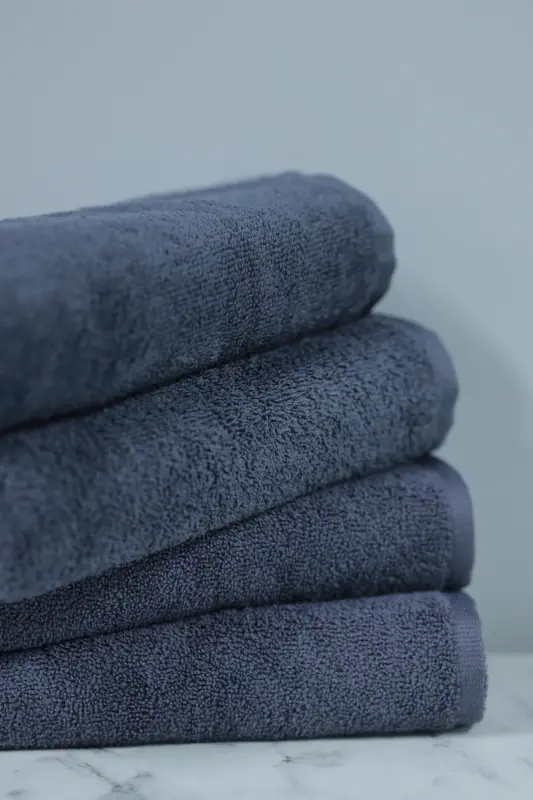 Kuaförlere Özel Boya Tutmayan Mikrofiber Saç Havlusu 50x90 cm. 4'lÜ Set-Gri - 7