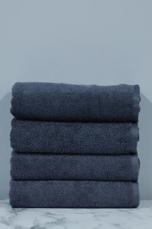 Kuaförlere Özel Boya Tutmayan Mikrofiber Saç Havlusu 50x90 cm. 4'lÜ Set-Gri - 8