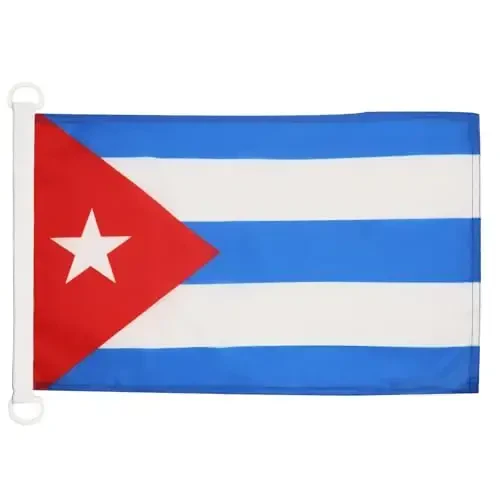 Cuba NAUTICAL Flag 18'' x 12'' - Cuban flags 30 x 45 cm. - Banner 12x18 in for boat - AZ FLAG - AZ FLAG