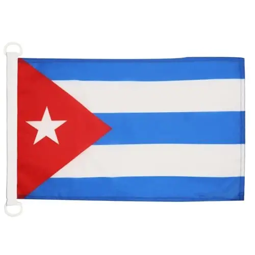 Cuba NAUTICAL Flag 18'' x 12'' - Cuban flags 30 x 45 cm. - Banner 12x18 in for boat - AZ FLAG 