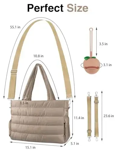 KUBYA Diaper Bag Tote, Baby Diaper Tote Bags Crossbody Hospital Bag Travel Large Mommy Bag, with Silicone Pacifier Case - 6