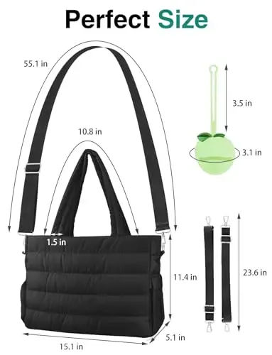 KUBYA Diaper Bag Tote, Baby Diaper Tote Bags Crossbody Hospital Bag Travel Large Mommy Bag, with Silicone Pacifier Case - 6