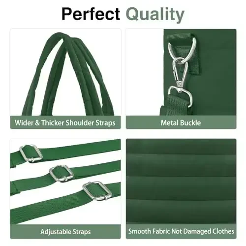 KUBYA Diaper Bag Tote, Baby Diaper Tote Bags Crossbody Hospital Bag Travel Large Mommy Bag, with Silicone Pacifier Case - 4