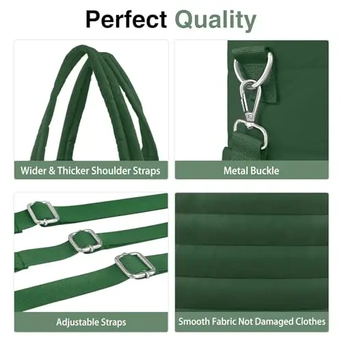 KUBYA Diaper Bag Tote, Baby Diaper Tote Bags Crossbody Hospital Bag Travel Large Mommy Bag, with Silicone Pacifier Case - 4