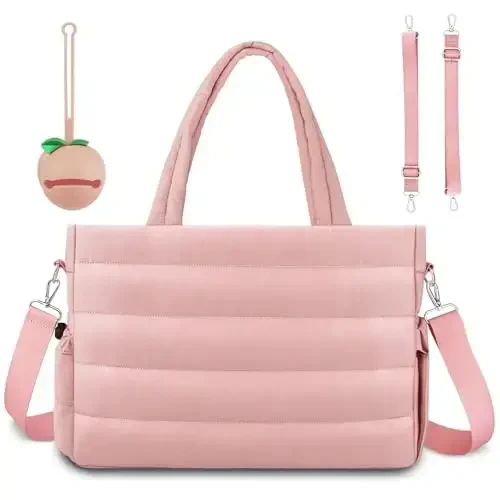 KUBYA памперс сумкаси, болалар памперс сумкалари Crossbody касалхона сумкаси Саёҳат катта она сумкаси, силикон сўрғич корпуси билан - 1