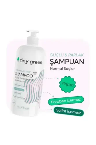 Kuchli porloq normal sochlar uchun shampun 500 ml - TINY GREEN (1)