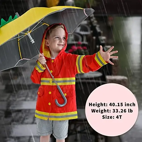 YOUNGER TREE Toddler Baby Boy Girl Duck Raincoat Cute Cartoon Hoodie Zipper Coat Outfit - 2