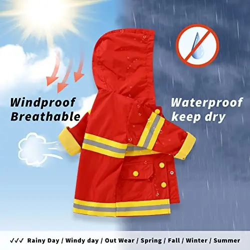 YOUNGER TREE Toddler Baby Boy Girl Duck Raincoat Cute Cartoon Hoodie Zipper Coat Outfit - 4