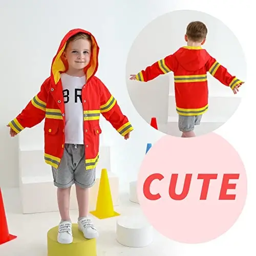 YOUNGER TREE Toddler Baby Boy Girl Duck Raincoat Cute Cartoon Hoodie Zipper Coat Outfit - 3