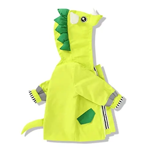 YOUNGER TREE Toddler Baby Boy Girl Duck Raincoat Cute Cartoon Hoodie Zipper Coat Outfit 
