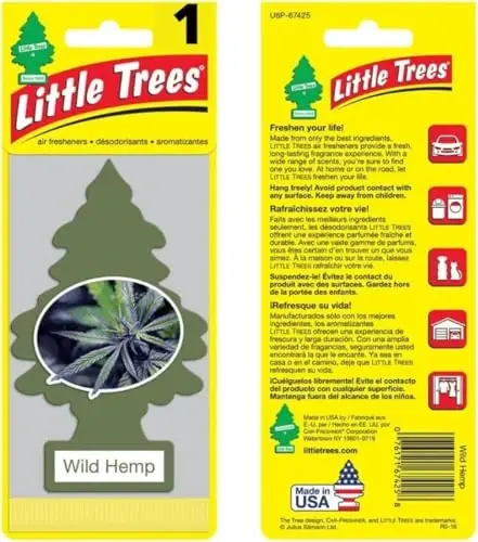 Little Trees Car Air Freshener | Hanging Paper Tree for Home or Car | Wild Hemp | 1 Pack - 1