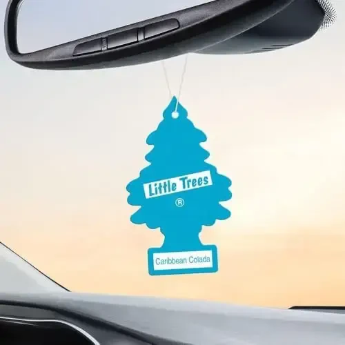 LITTLE TREES Car Air Freshener | Hanging Paper Tree for Home or Car | Caribbean Colada | 12 Pack - 4