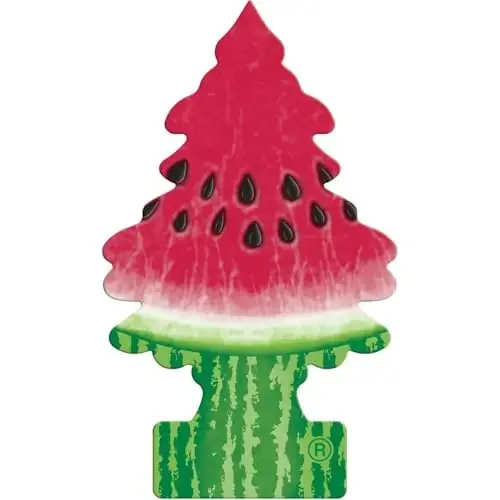 LITTLE TREES Car Air Freshener | Hanging Paper Tree for Home or Car | Watermelon Scent | 6 Pack - 1