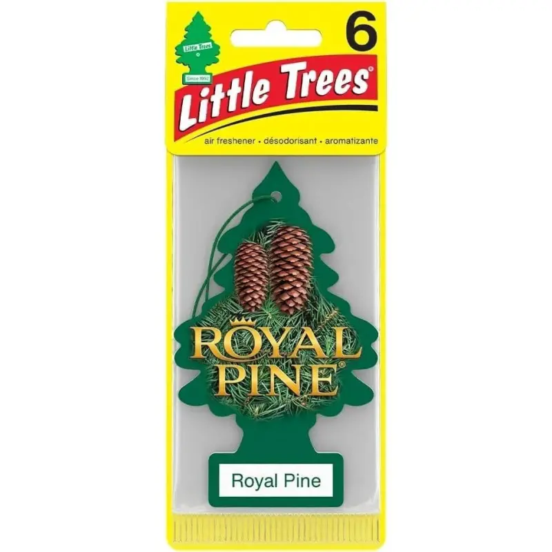LITTLE TREES Car Air Freshener | Hanging Paper Tree for Home or Car | Royal Pine | 6 Pack - 2