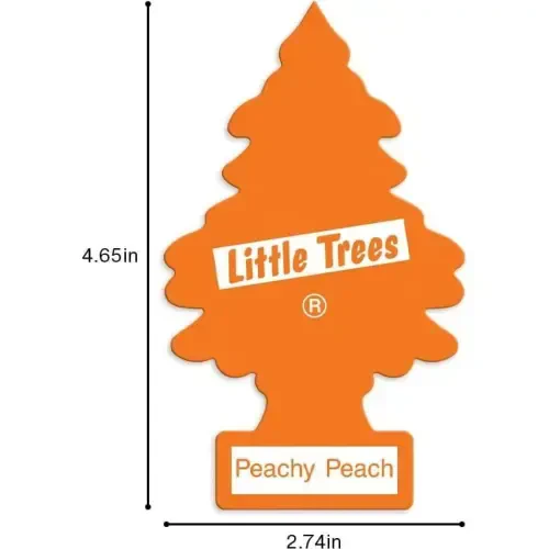 LITTLE TREES Car Air Freshener | Hanging Paper Tree for Home or Car | Peachy Peach | 3 Pack - 7