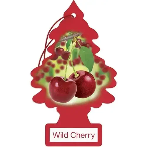 LITTLE TREES Car Air Freshener | Hanging Paper Tree for Home or Car | Wild Cherry | Pack of 6 
