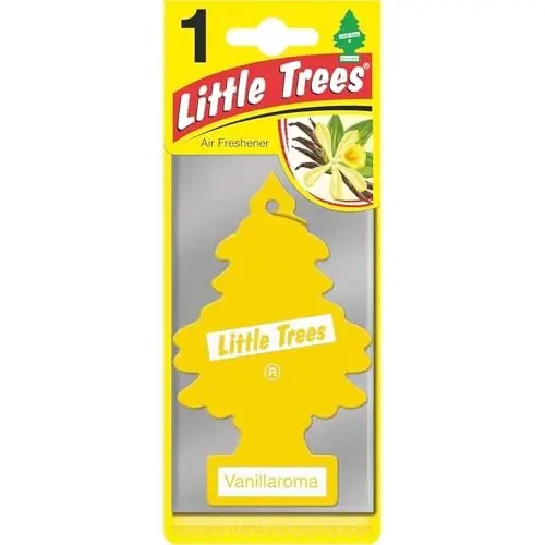 LITTLE TREES Car Air Freshener | Hanging Paper Tree for Home or Car | Vanillaroma | Single Tree per Package - 2