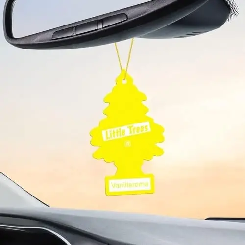 LITTLE TREES Car Air Freshener | Hanging Paper Tree for Home or Car | Vanillaroma | Single Tree per Package - 4
