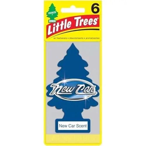 LITTLE TREES Car Air Freshener | Hanging Paper Tree for Home or Car | New Car Scent | 6 Pack - 2