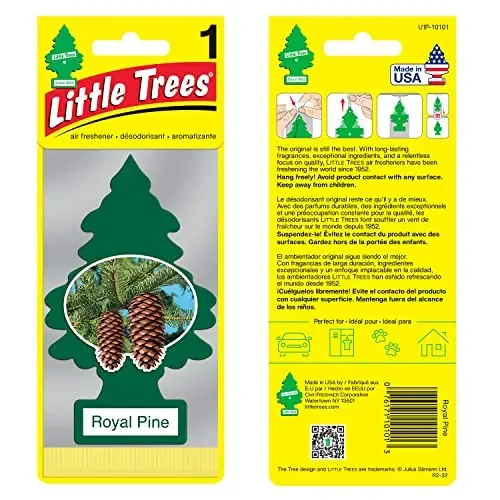 LITTLE TREES Car Air Freshener | Hanging Paper Tree for Home or Car | Royal Pine | 12 Pack - 3