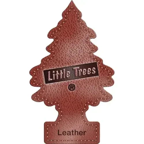 LITTLE TREES Car Air Freshener | Hanging Paper Tree for Home or Car | Leather | 3 Pack - LITTLE TREES