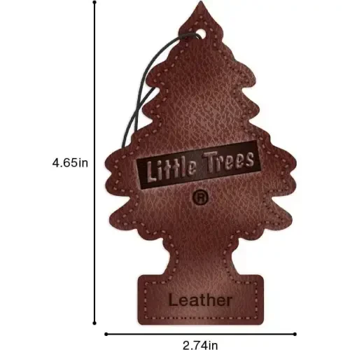 LITTLE TREES Car Air Freshener | Hanging Paper Tree for Home or Car | Leather | 3 Pack - 7