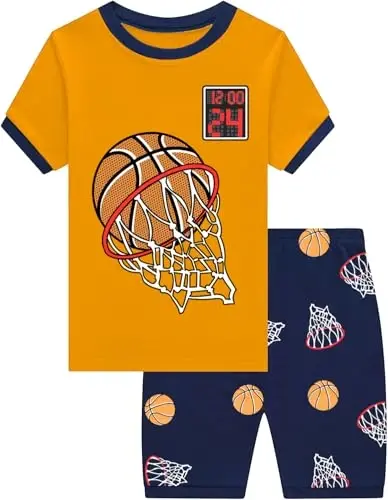 Toddler Boys Pajamas Short Sets Fire Truck Cotton 2 Piece Pjs Excavator Sleepwear Summer Clothes Kids Jammies Set Size 1-7T 