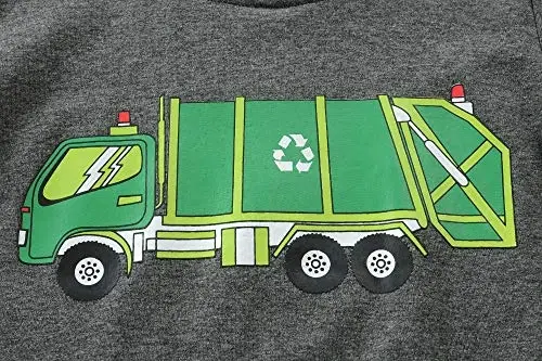 Toddler Boys Pajamas Short Sets Fire Truck Cotton 2 Piece Pjs Excavator Sleepwear Summer Clothes Kids Jammies Set Size 1-7T - 3