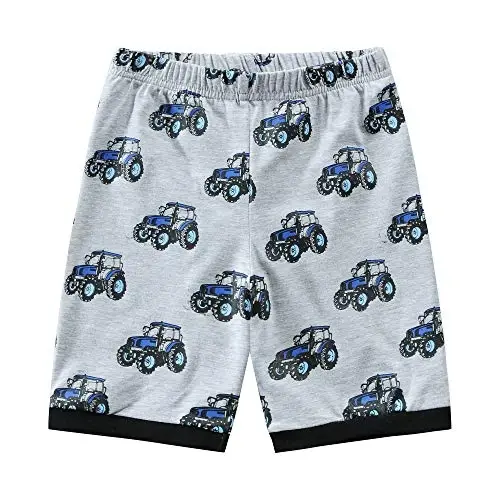 Toddler Boys Pajamas Short Sets Fire Truck Cotton 2 Piece Pjs Excavator Sleepwear Summer Clothes Kids Jammies Set Size 1-7T - 3