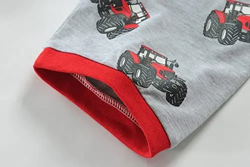 Toddler Boys Pajamas Short Sets Fire Truck Cotton 2 Piece Pjs Excavator Sleepwear Summer Clothes Kids Jammies Set Size 1-7T - 6