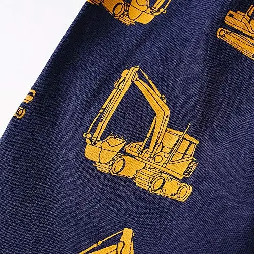 Toddler Boys Pajamas Short Sets Fire Truck Cotton 2 Piece Pjs Excavator Sleepwear Summer Clothes Kids Jammies Set Size 1-7T - 7