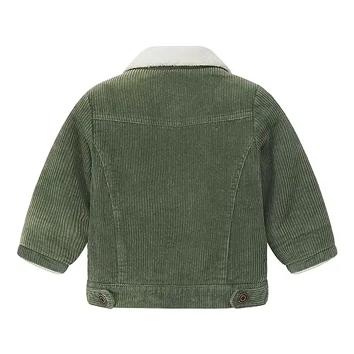 Morubut Toddler Boy Winter Thick Corduroy Coat Baby Boys Sherpa Lined Jacket Outwear - 4