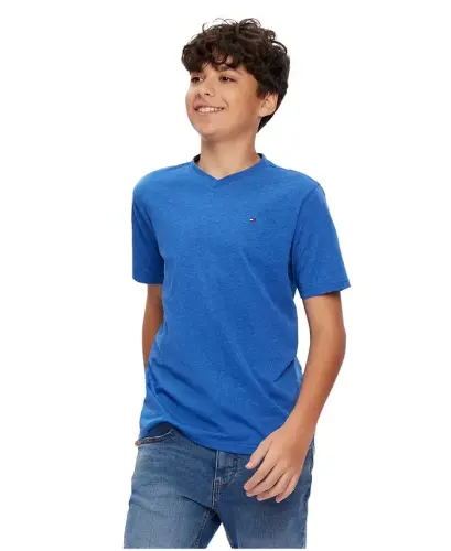Toddler and Little Boys Embroidered Logo V-Neck Tee - TOMMY HILFIGER (1)