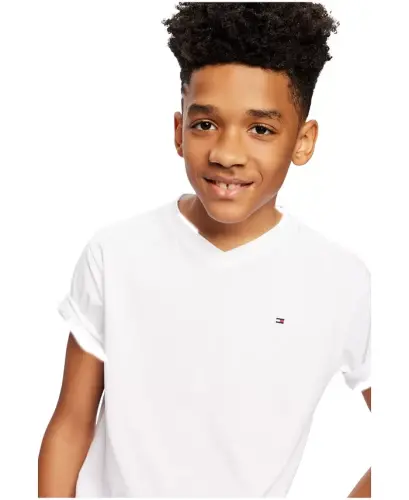 Toddler and Little Boys Embroidered Logo V-Neck Tee - 3