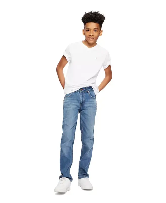 Toddler and Little Boys Embroidered Logo V-Neck Tee - 4