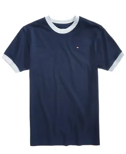 Toddler and Little Boys Contrast Trim Embroidered Logo Ken Tee - TOMMY HILFIGER (1)
