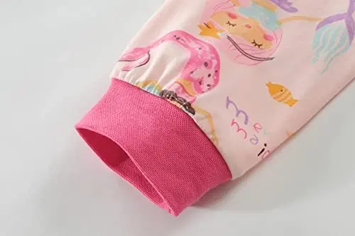 Little Hand Girls Pajamas Dinosaur Cotton Unicorn Pjs Jammies Fall Winter Long Sleeve Kids Sleepwear Sets for Size 2-7T - 6